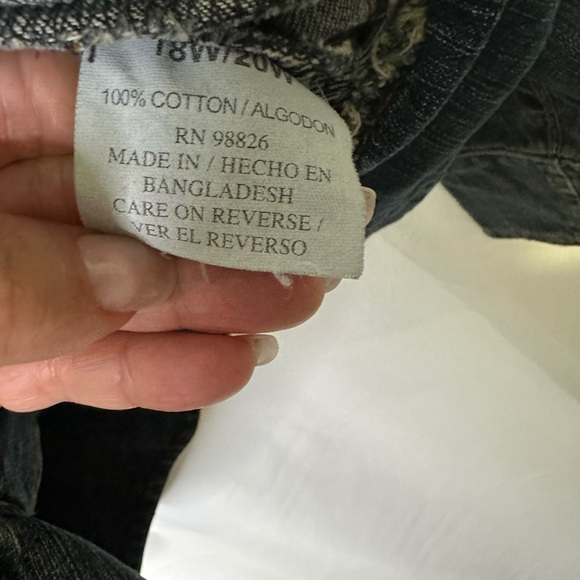 Faded Glory Jean Jacket with Stud and hook and bar closures Band Boho Glam Biker - Picture 6 of 7